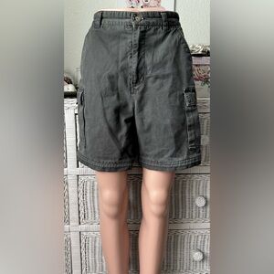 OTB One Tough Brand Cargo Shorts High Rise All Cotton in Grey Green Jr.  Size 16